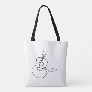 Canvas tas: Line Art (gitaar) Draagtas