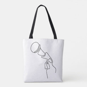 Canvas tas: Line Art (zanger) Draagtas