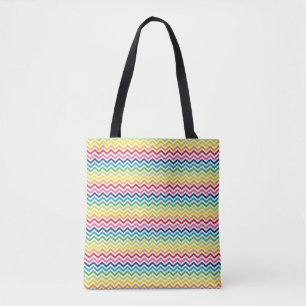 Canvas tas - Meerkleurige zigzag 3