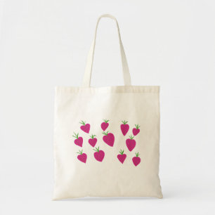 Canvas tas met aardbeien