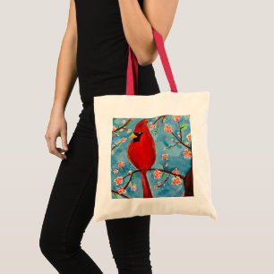 Canvas tas met Charlie Cardinaal in de lente