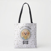 Canvas tas met Custom Pet Portrait & Naam (Voorkant)