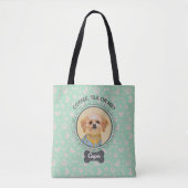Canvas tas met Custom Pet Portrait & Naam (Voorkant)