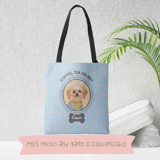 Canvas tas met Custom Pet Portrait & Naam