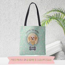 Canvas tas met Custom Pet Portrait & Naam