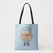 Canvas tas met Custom Pet Portrait & Naam (Voorkant)