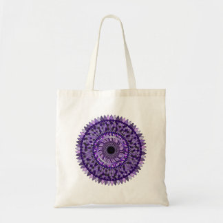 Canvas tas met een paarse mandala ontwerp