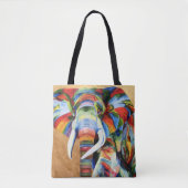 Canvas tas met ellephant-ontwerp (Voorkant)