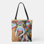 Canvas tas met ellephant-ontwerp (Achterkant)
