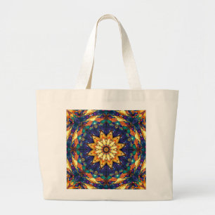 canvas tas met geel bloemmotief