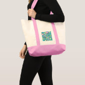 Canvas tas met gekleurde cirkels (Voorkant (product))