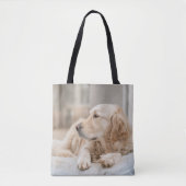 Canvas tas met Golden Retriever (Voorkant)