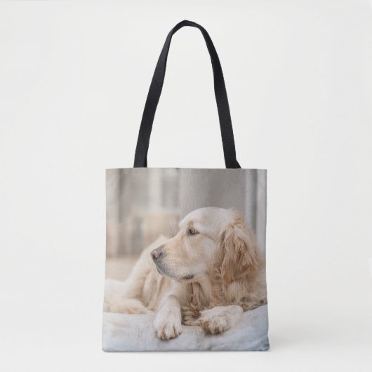 Canvas tas met Golden Retriever (Voorkant)