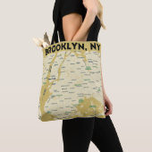 Canvas tas met Kaart van Brooklyn, NY (Dichtbij)