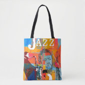 Canvas tas met meerdere kleuren, Jazz Greats (Voorkant)