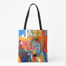 Canvas tas met meerdere kleuren, Jazz Greats