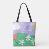 canvas tas met openluchtscène (Achterkant)