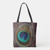 Canvas tas met pauwenveer (Achterkant)