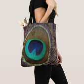 Canvas tas met pauwenveer (Dichtbij)