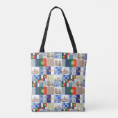 Canvas tas met Portugese vlag en Azorenvlag (Achterkant)