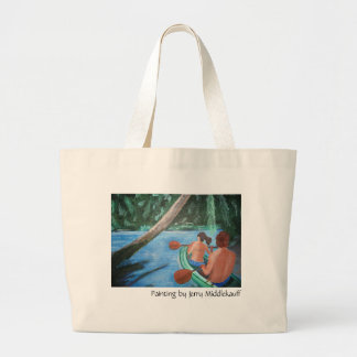 Canvas tas met stel in kano