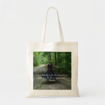 Canvas tas met Thoreau-citaat en originele foto
