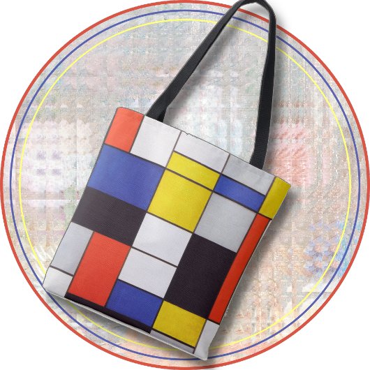 CANVAS TAS - Mondriaan Abstract patroon van vele k