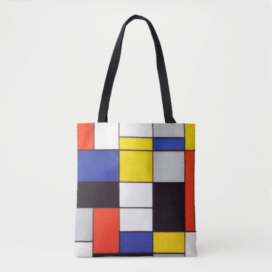 CANVAS TAS - Mondriaan Abstract patroon van vele k (Voorkant)