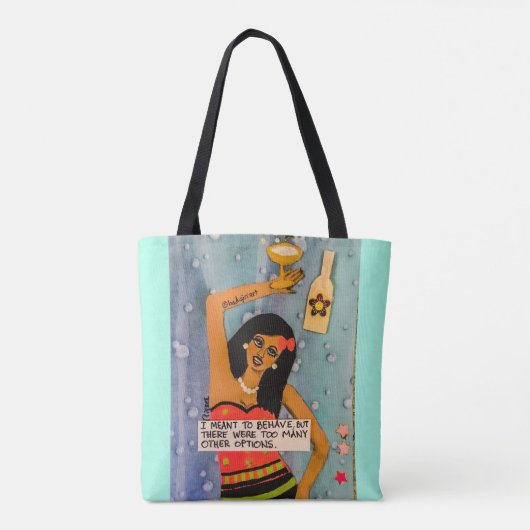 Canvas tas-oeps. Ik ben vergeten goed te zijn. Draagtas (Achterkant)