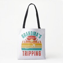 Canvas tas - Oma's Tripping Travel Gift