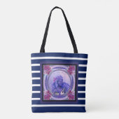Canvas tas Paarse Oceaan Mermaid (Achterkant)