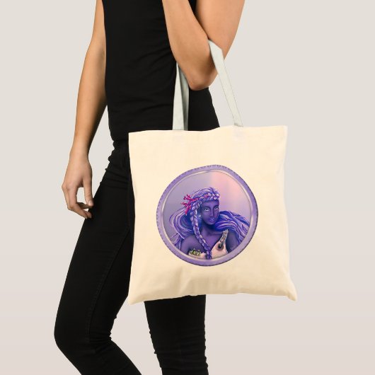 Canvas tas Paarse Oceaan Mermaid (Voorkant (product))