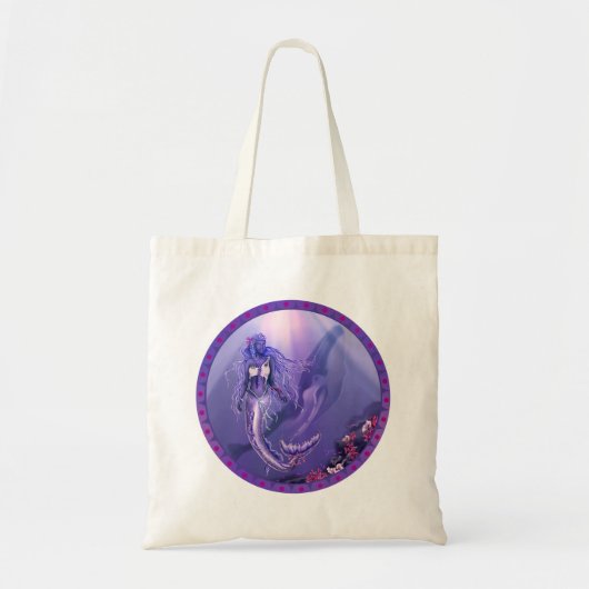 Canvas tas Paarse Oceaan Mermaid (Voorkant)