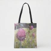 Canvas tas Paarse wilde bloemen (Voorkant)
