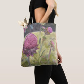 Canvas tas Paarse wilde bloemen (Dichtbij)
