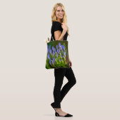Canvas tas Paarse & zwart (Op model)