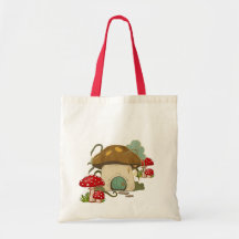 Canvas tas paddestoelen