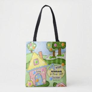 canvas tas "Patchwork Meadow" Cottage met scripts