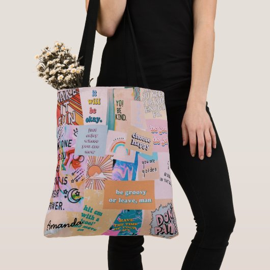 Canvas tas patchworkstijl (Dichtbij)