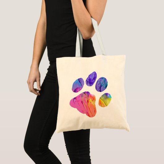 Canvas tas Paw Print (Voorkant (product))