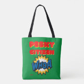 canvas tas "PESKY CITIZEN" (Achterkant)