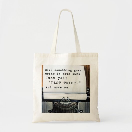 canvas tas "Plot Twist" (Voorkant)