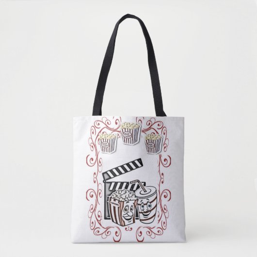 canvas tas popcorn (Voorkant)