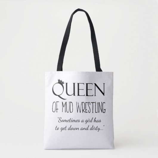 canvas tas "Queen of Mud Wrestling" (Voorkant)