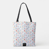 Canvas tas Rainbow Paw Print Pattern (Achterkant)