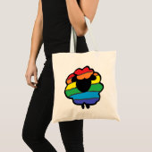 Canvas tas regenboogschaap (Voorkant (product))