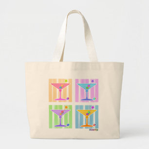 canvas tas - Retro Pop Art Martinis