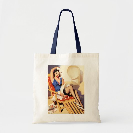 canvas tas rockabilly bombshell (Voorkant)