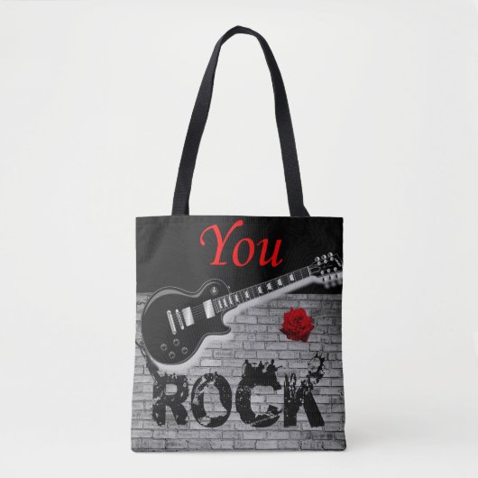 canvas tas, rockmuziek draagtas (Voorkant)