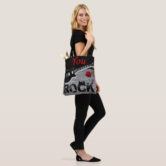 canvas tas, rockmuziek draagtas (Op model)